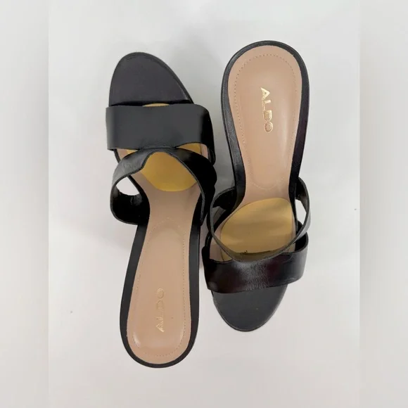 ALDO Black Women's Wedge Sandals - Picture 4 of 5